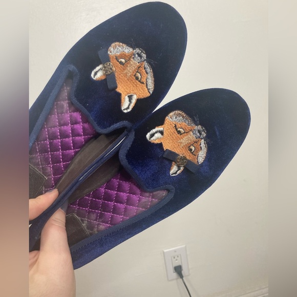 Tory Burch velvet fox slippers flats - Picture 6 of 7